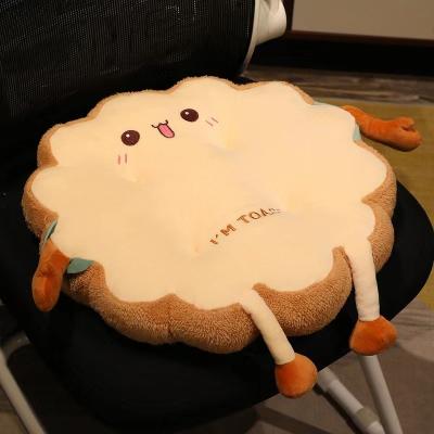 China NEWCOMER Cartoon Toast Cushion Stepped Cushion Velvet Tatami Mat Support Pillow Chair Car Thickened Crystal Cushion for sale