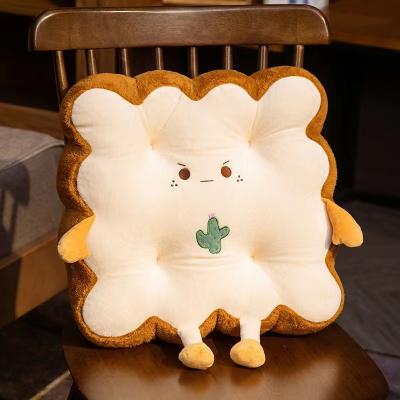 China Cartoon Plush Cartoon Toast Sliced ​​Bread Cushion Tile Back Cushion for Bedroom Home Decoration for sale