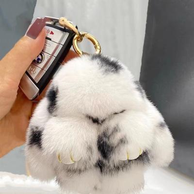 China Cute Makers Head Key Chain Accessories Cute Cute Hanging Car Bag Plush Rabbit Rabbit Animal Doll for sale