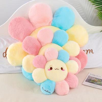 China Rainbow Style Sunflower Rainbow Style Flower Velvet Concise Pillow Cushion Soft Realistic Toy Lovely for sale