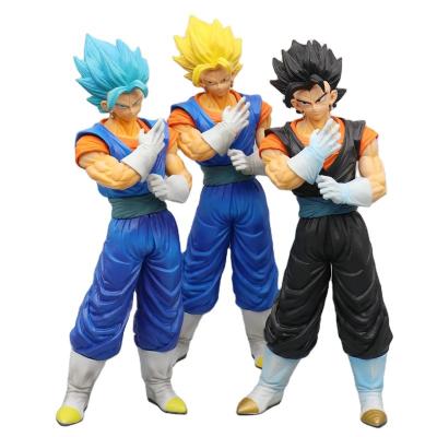 China Cartoon Toy Hot Sales 3 Styles Super Anime DBZ Saiyan GoKu Vegetto 33CM PVC Action Figures for sale