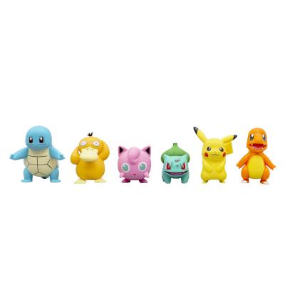 China Cartoon Toy Hot Sales Anime 6 Styles Pikapika Dolls Handmade Car Ornaments Anime Figures for sale