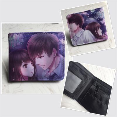 China Japanese Style Anime PU Short Bifold Leather Wallet Cartoon Character Waterproof Warm Unisex Purse for sale