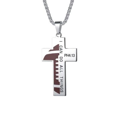 China Wholesale 10 FASHIONABLE styles factory cross necklace men's stainless steel fashion pendant gift for boys for sale