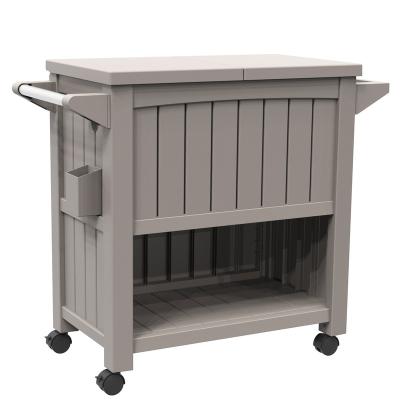 China Sustainable Outdoor Furniture Table Bar Patio Cooler Seving Cart Buffet Table Grill Table Patio Cart for sale