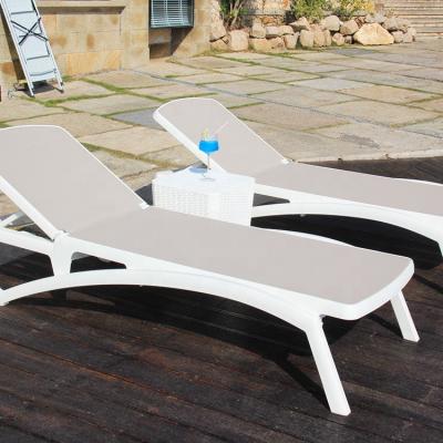 China Weather Outdoor Furniture Plastic Beach Bed Modern Outdoor Furniture Pool Beach Use Sun Lounger for sale