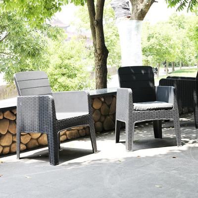 China Willow Modern Outdoor Design Rattan Furniture Waterproof Garden Armchair for sale