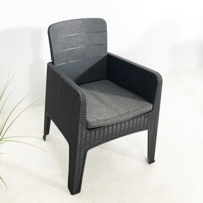 China Modern Outdoor Furniture Back Seat Plastic Rattan Adjustable Garden Armchair for sale