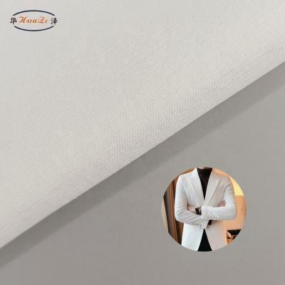 China Hertz Stretch Ripstop Woven 100% Polyester Fusible Lining Fabric Stretch For Suit for sale