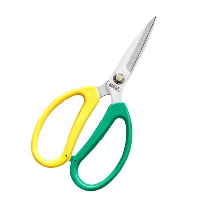 China B-A01 Plastic Handle Strong Shear Embriodery Scissors Yellow Green Logo J0236 for sale