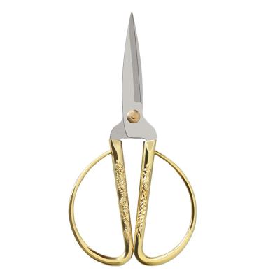 China Dragon Golden Phoenix Scissor No. J0150 of 1 Golden Bling Cloth Cutting Scissors for sale