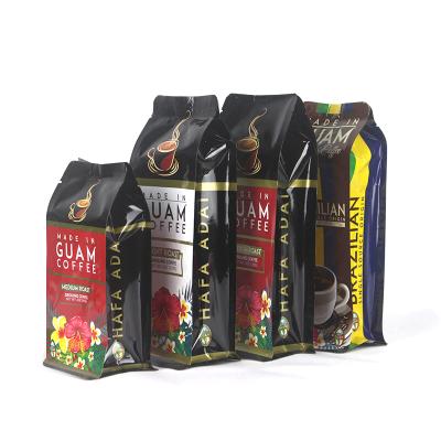 China Food Printing Logo Stand Up Coffee Bags With Zipper Lock Coffee Bags Instant Coffee Foil Bag for sale