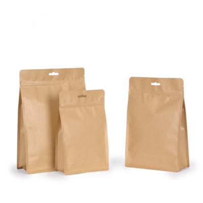 China Barrier Custom Stand Foil Lined Kraft Paper Coffee Bags for sale