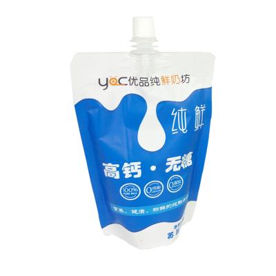 China Customized Biodegradable Reusable Moisture Proof Stand Up Spout Pouch Bag For Yogurt for sale