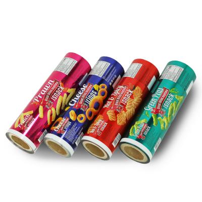 China Sealing Customized Printing Plastic Snacks Roll Film Food Plastic Packaging Roll Film for sale