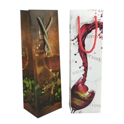 China Customized Carry Packaging Handle PVC Gift Wine Bottle Moisture Proof Bag for sale