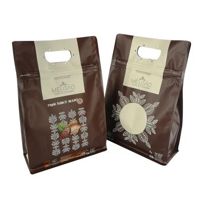 China CANDY Food Grade Matte Flat Bottom Aluminum Foil Coffee Chocolate Packaging Bag for sale