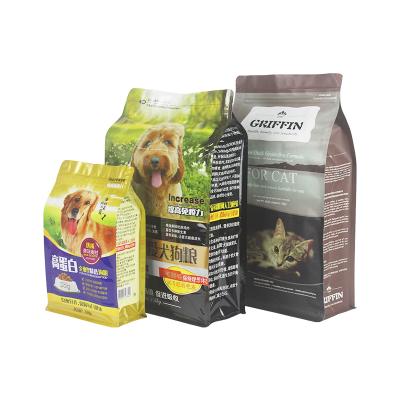 China Pet Food Custom Biodegradable Plastic Zipper Resealable Dog Packaging Standup Pet Food Packaging Bags for sale