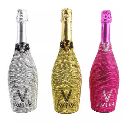 China Factory Wholesale Custom 750ml Champagne Rum Beverage Glass Bottle With Cork for sale