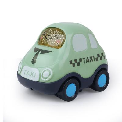 China New children's inertia taxi toy car taxi bus toy car plastic inertia toy car for sale