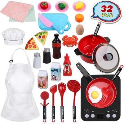 China Plastic Kids Toys Pretend Play Kitchen Cooking Toy Simulation Induction Cooker Home Appliance Kitchen Set for sale