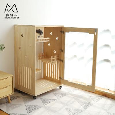 China Competitive Price Viable Wooden Furniture Modern Design Stylish Cat House Cabinet for sale