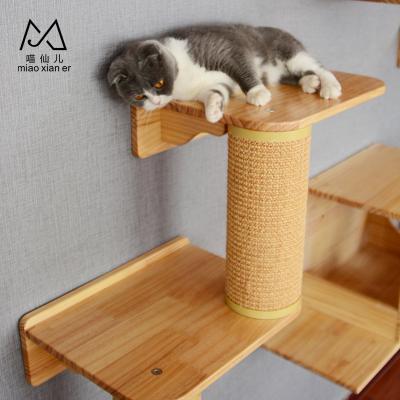 China Factory Directly Supply Sustainable Cat Nest Cat Ladder Wood Wall Hanging Series For Cats for sale