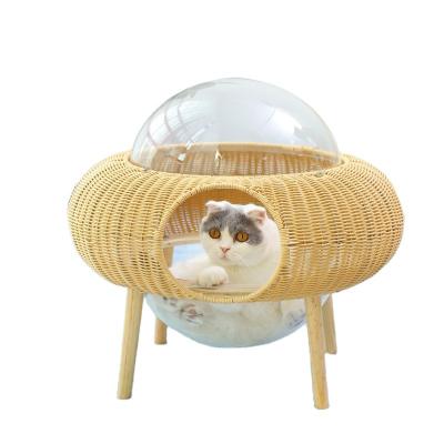 China Breathable Modern Popular Pet Product Acrylic Rattan Cat Dog Furniture for sale