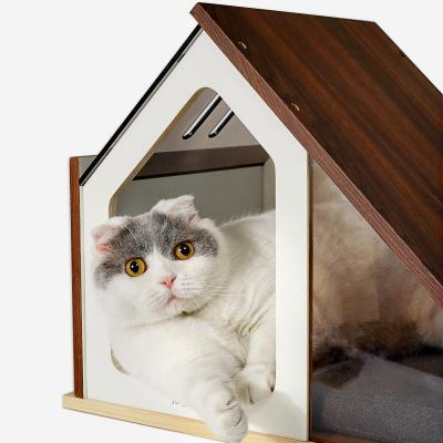 China MIAOXIANER Sustainable Hot Sale Modern Luxury Pet Cat Furniture House Wooden Pet Furniture for sale