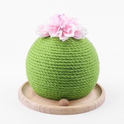 China New Viable Sisal Cat Grinding Claws Cat Toys Handwoven Design Cactus for sale