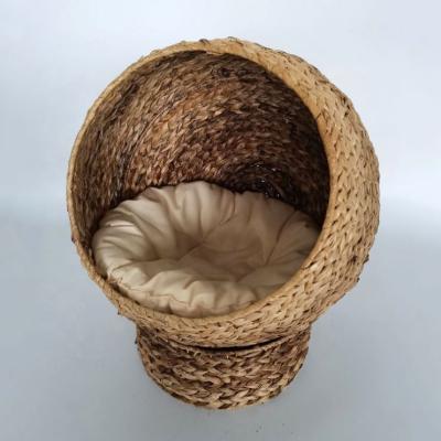 China Custom Natural Water Viable Factory Hyacinth Luxury Pet Beds and Accessories for sale