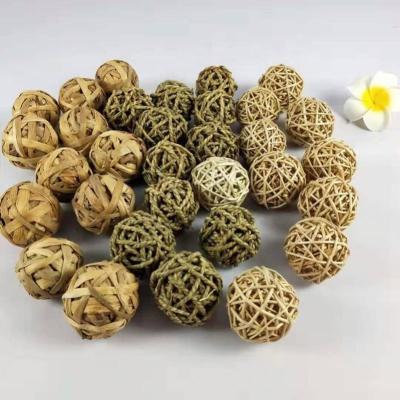 China Hyacinth Sea Grass Weaving factory wholesale natural wicker water interactive DOG stocked eco-friendly CAT Pet Ball Toys factory wholesale yaxuan for sale