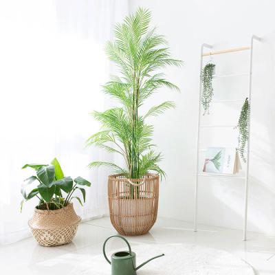 China Rattan Look Hand - Woven Rustic Natural Indoor Plant Pot Holder Display Basket Rattan Plant Basket for Home Decoration for sale