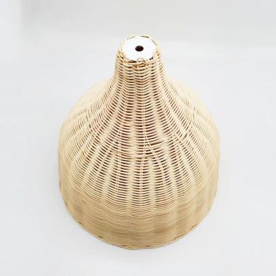 China Antique Handmade Decorative Plastic PP Lampshade Ceiling Lamp Rattan Woven Pendant Covers for sale