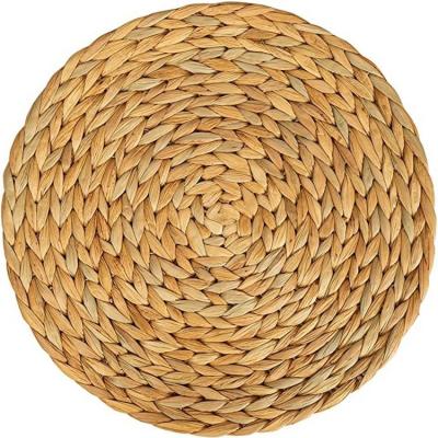 China Sustainable Handcrafted Manufacturer Natural Handwoven Round Straw Placemat For Decor Table from Hyacinth Wholesale Lowest Price China water for sale