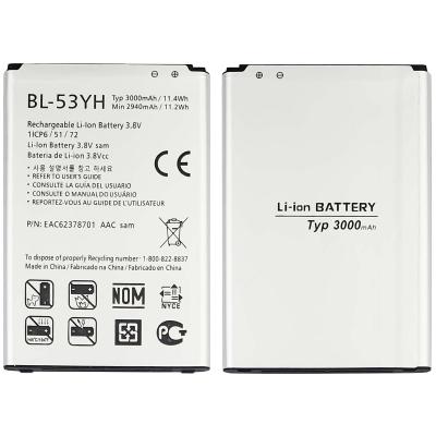 China Brand New Cellphone BL-53YH 2021 Real Capacity Mobile Phone Battery For LG G3 D855 D850 D851 D852 VS985 LS990 F400K for sale