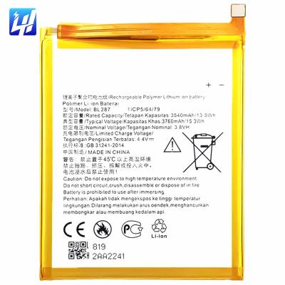 China Mobile Phone OEM BL287 K5 Note 2018 Li-Polymer Rechargeable Battery For Lenovo K9 Note for sale