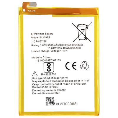 China Cellphone BL-39BT 100% original Li-ion Polyer cell phone rechargeable battery for Tecno i5 pro battery for sale