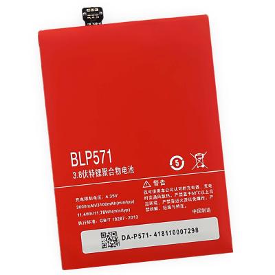 China Mobile Phone BLP571 A10001 1+1 100% Original Li-ion Polyer Rechargeable Battery For Oneplus One for sale