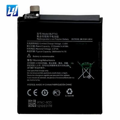 China Brand New Cell Phone BLP743 1+7T 2021 Real Capacity Mobile Phone Battery For Oneplus 7T for sale