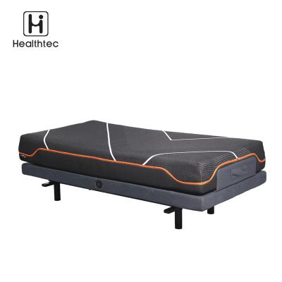 China Wholesale (Height)Adjustable LED Weightlessness Vibrating Electric Adjustable Bed Frame +Mattress Single for sale