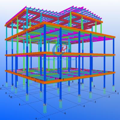 China Edificio de acero moderno de varios pisos Fábrica de talleres de estructura de acero personalizada en venta