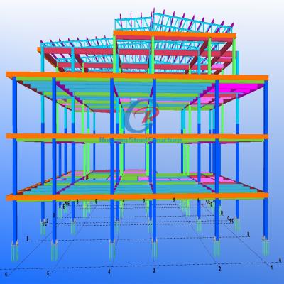 China Modernes mehrstöckiges Stahlgebäude, individuell gestaltetes Stahlstadion zu verkaufen