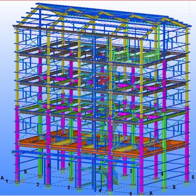 China Arquitectura de alta resistencia Construcción de acero Construcción de marcos de acero de varios pisos en venta