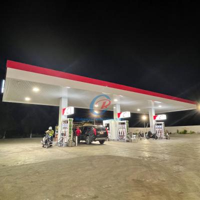 China Customized Peb Steel Structure Fabrication Light Steel Structure Petrol Station for sale