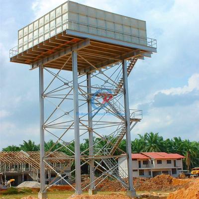 China Hot Dipped Galvanized Steel Water Tank Tower , Industrial Custom Steel Water Tanks for sale