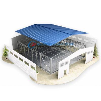 China Clear Span Steel Building , Steel Construction Architecture Without Interior Support Columns  for sale