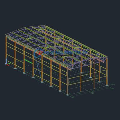 China Prefabricated Steel Frame Building Lightweight Prefab Metal Warehouse for sale