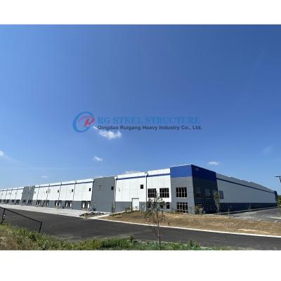 China Prefabricated Steel Frame Workshop Industrial Modular Steel Frame Construction for sale