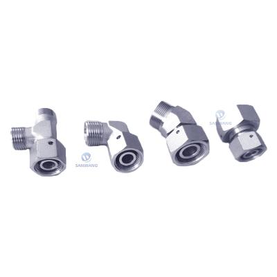 China Custom Hydraulic DIN Hydraulic Fittings And Adapters Pipe Fittings To JIC Connector Swivel Union Professional Manufacture for sale